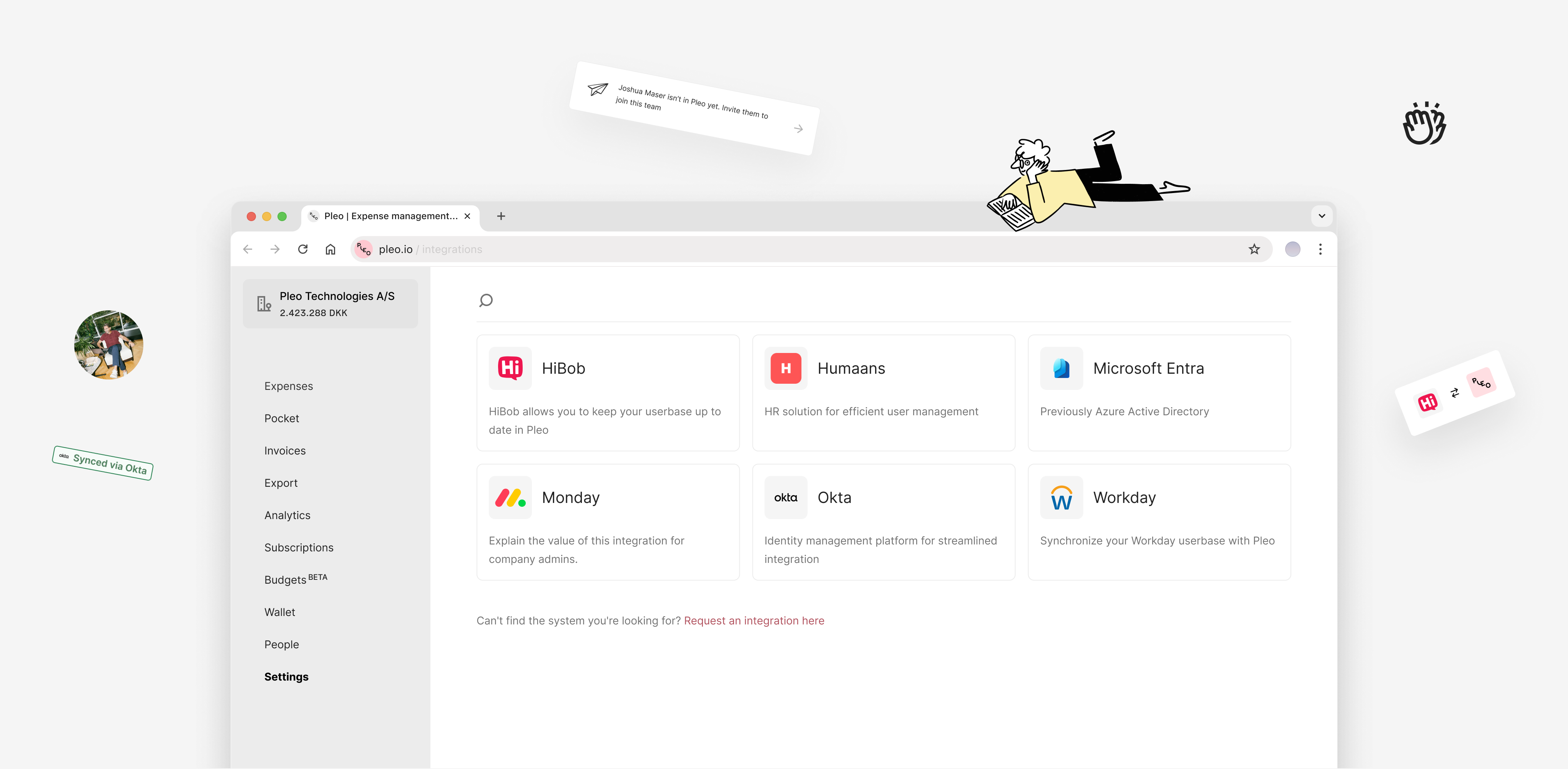 HRIS integration overview showing the user management setup flow.