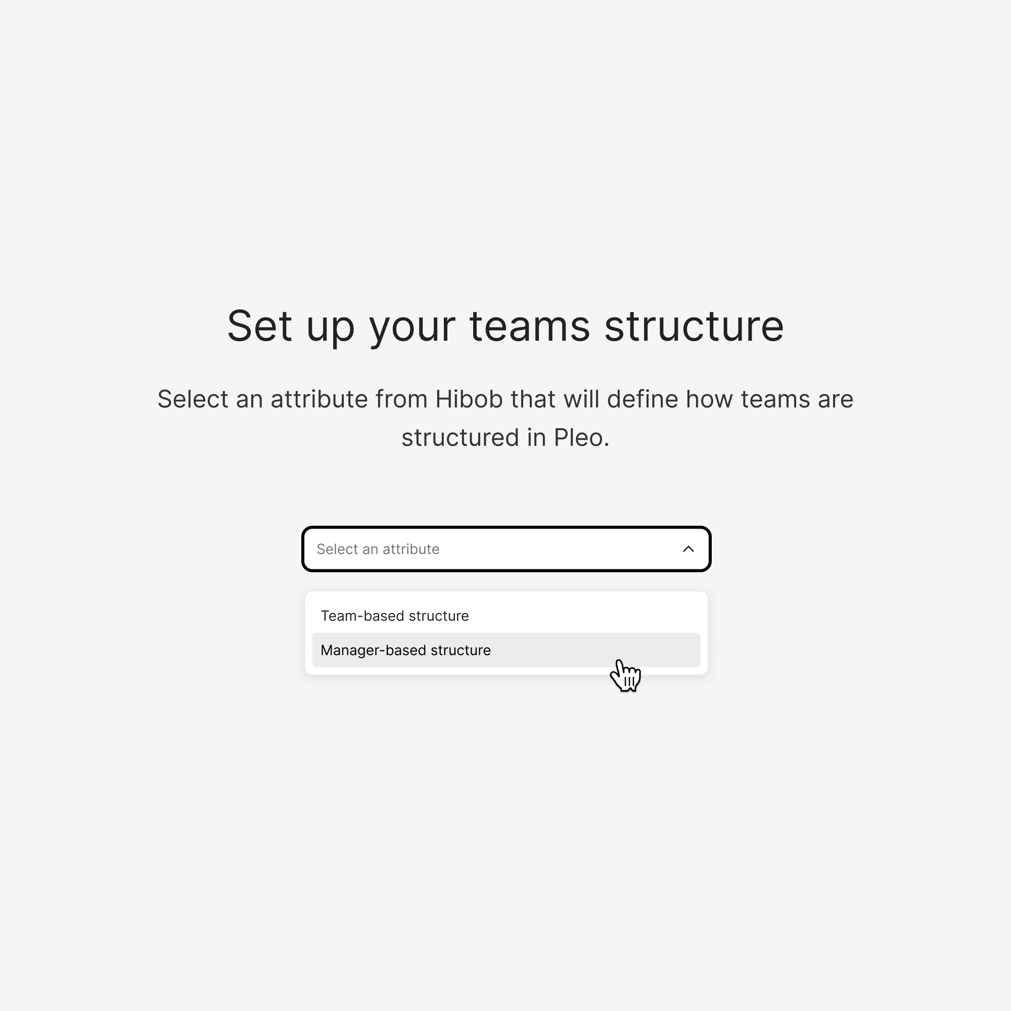 HRIS problem exploration screen for organisation mapping.